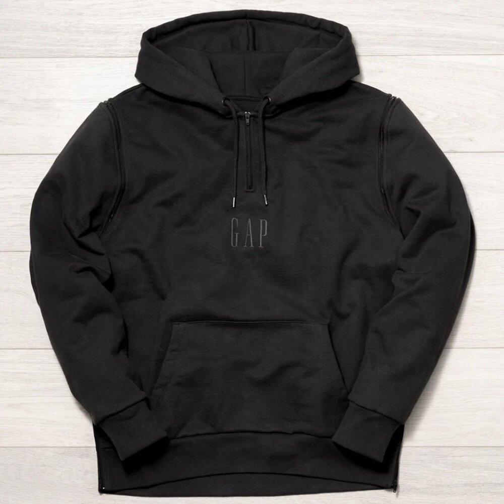 Gap + GQ STAMPD Logo Convertible Pullover Hoodie